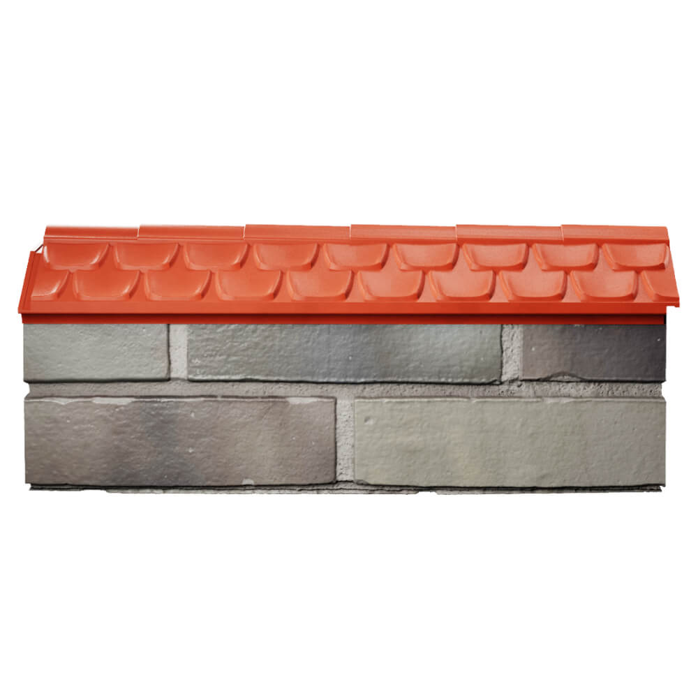 Парапет Zking Эльбрус Красный с посадкой на 0.5 кирпича (130мм) в Благовещенске фото