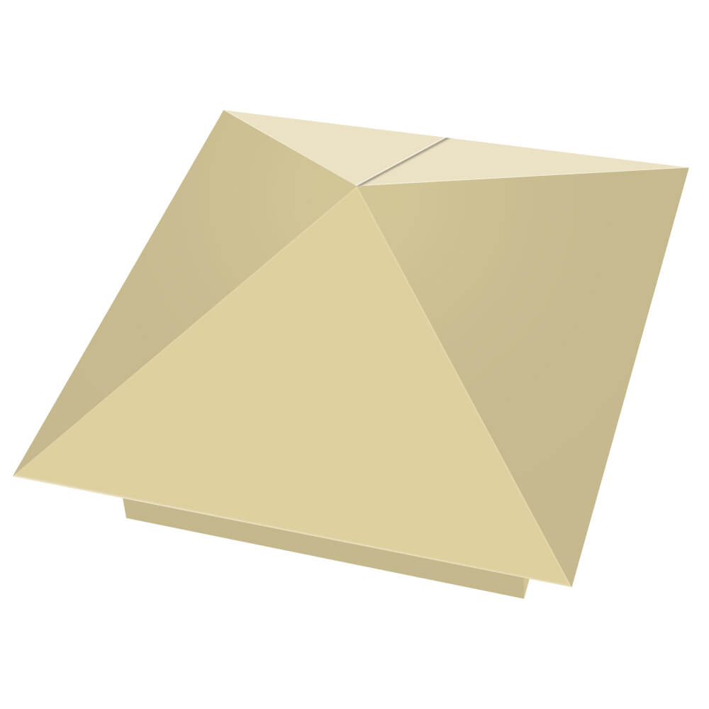 Колпак металлический 400х400мм RAL1014 Бежевый заборный Благовещенск фото