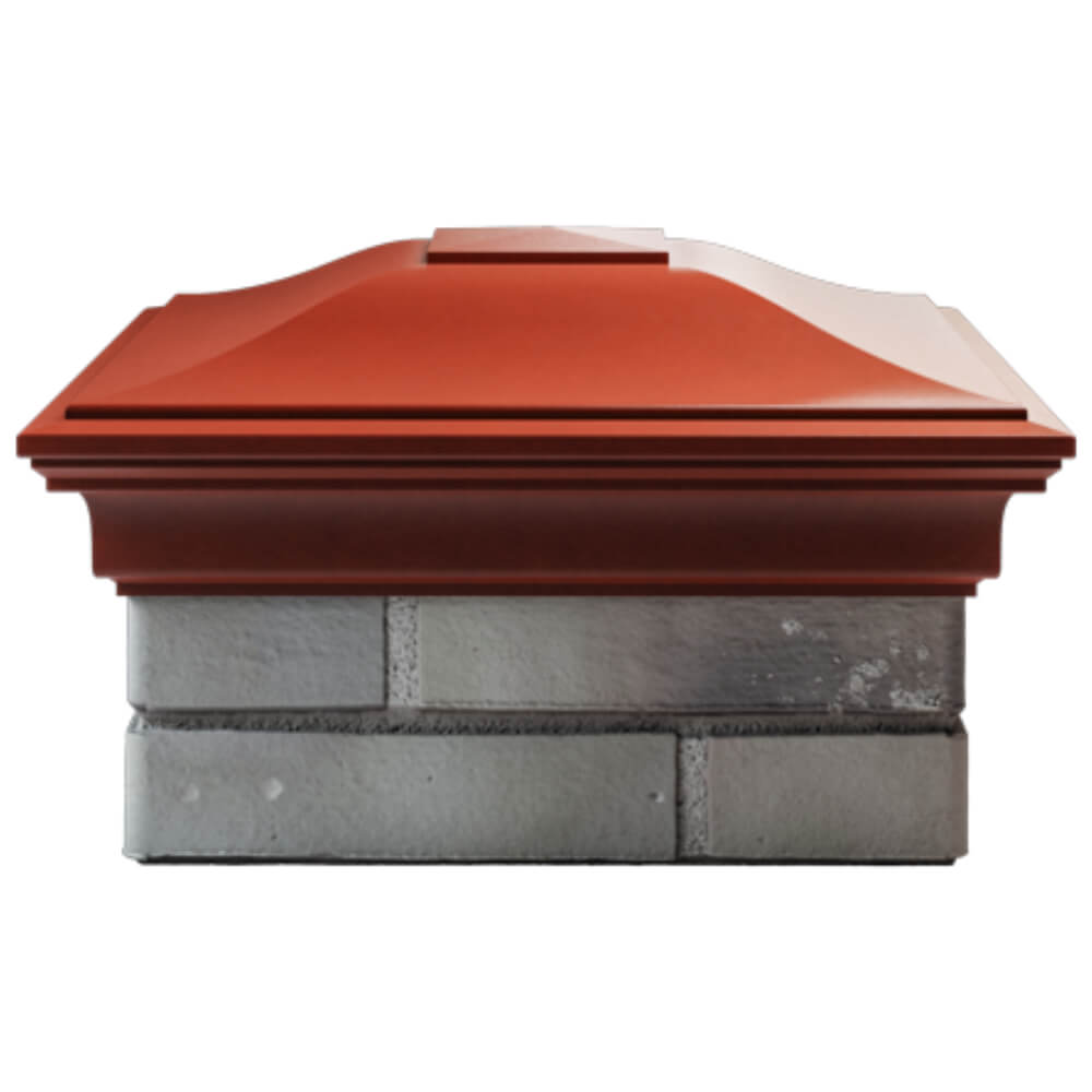 Колпак Zking Монблан Красный на столб 1.5х1.5 кирпича (385х385мм) Благовещенск фото