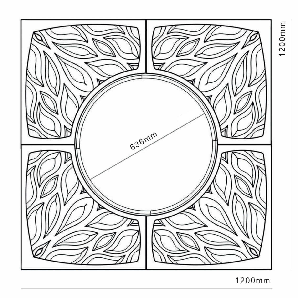 Приствольная решетка для дерева ZKING CRUST 1.2х1.2м Черная в Благовещенске фото
