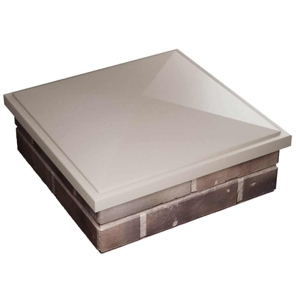 Колпак Zking БонаМоно Бежевый на столб 2х2 кирпича (515х515, 530х530мм) в Благовещенске фото