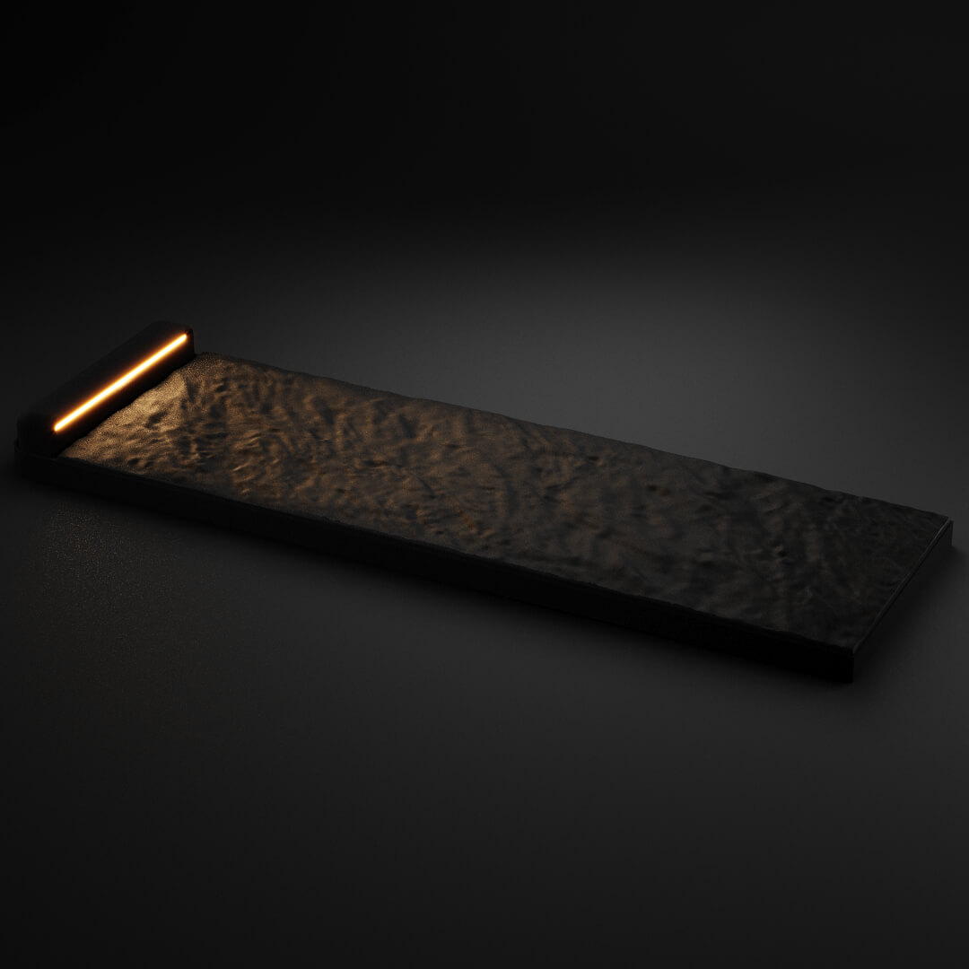 LED Светильник для шаговой плиты STONE Черный Сланец 330х75х98мм в Благовещенске фото