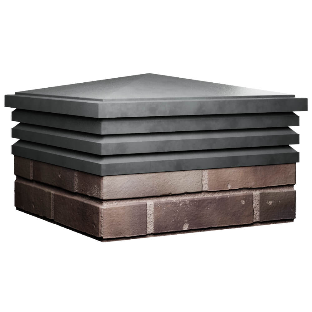 Колпак Zking Бона ХайТек Серый на столб 2х2 кирпича (513х513мм) в Благовещенске фото