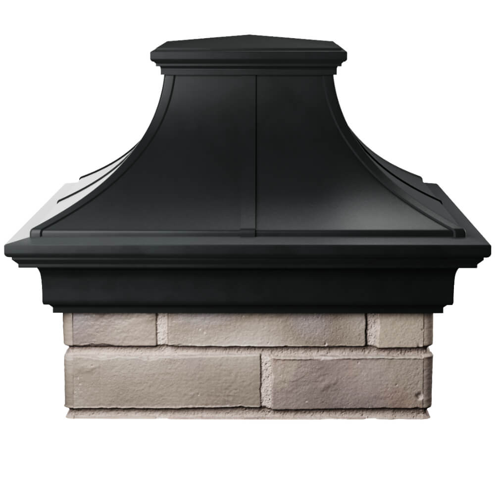 Колпак Zking Монблан Премиум Черный на столб 1.5х1.5 кирпича (385х385мм) Благовещенск фото