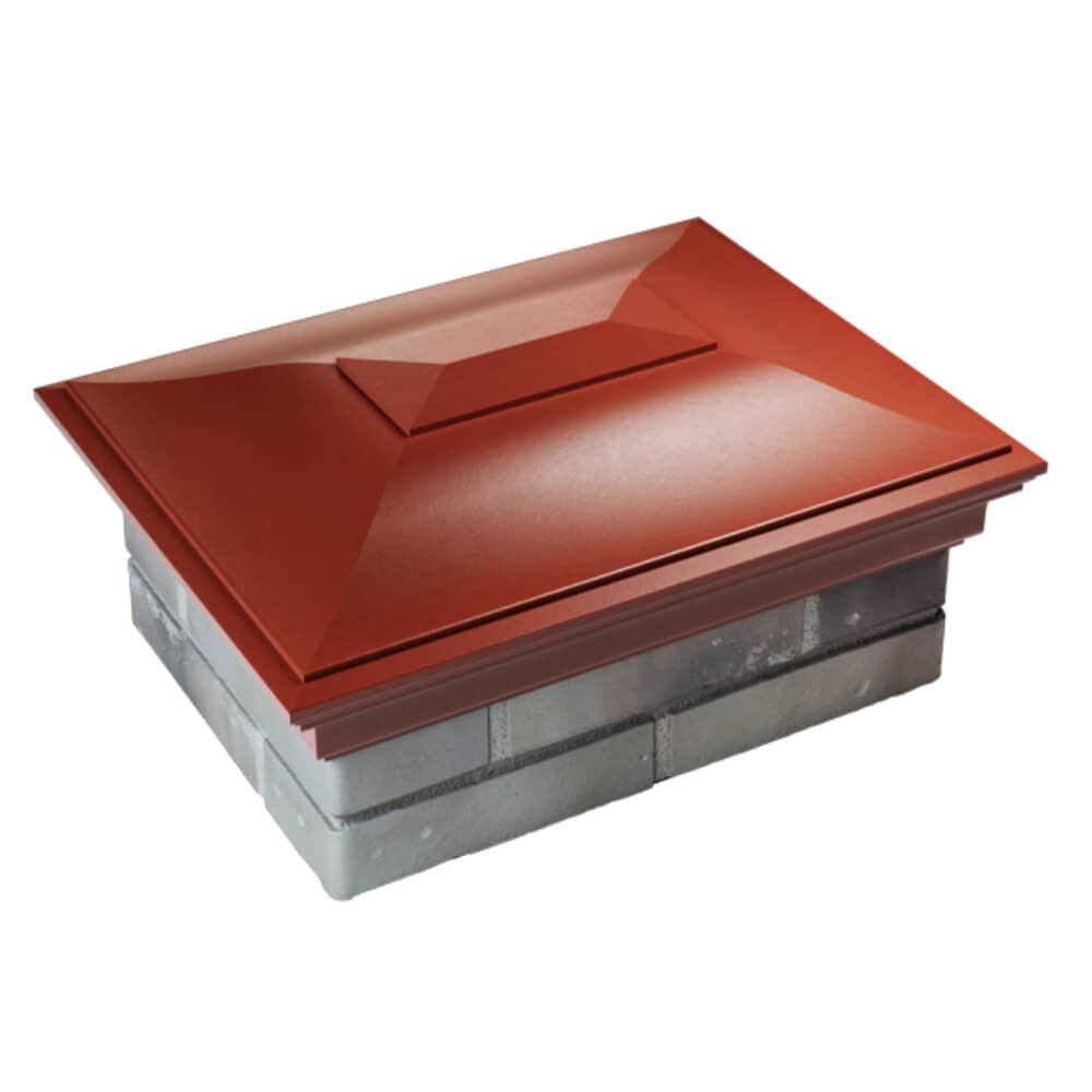 Колпак Zking Монблан Красный на столб 2х1.5 кирпича (515х385мм) Благовещенск фото