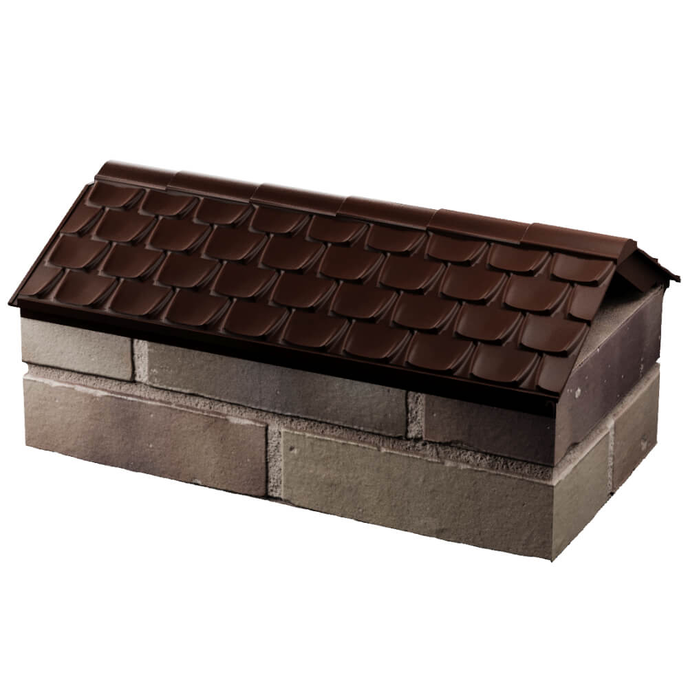 Парапет Zking Эльбрус Коричневый с посадкой на 1 кирпич (255мм) в Благовещенске фото