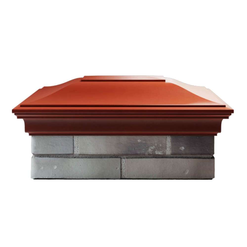 Колпак Zking Монблан Красный на столб 2х1.5 кирпича (515х385мм) в Благовещенске фото