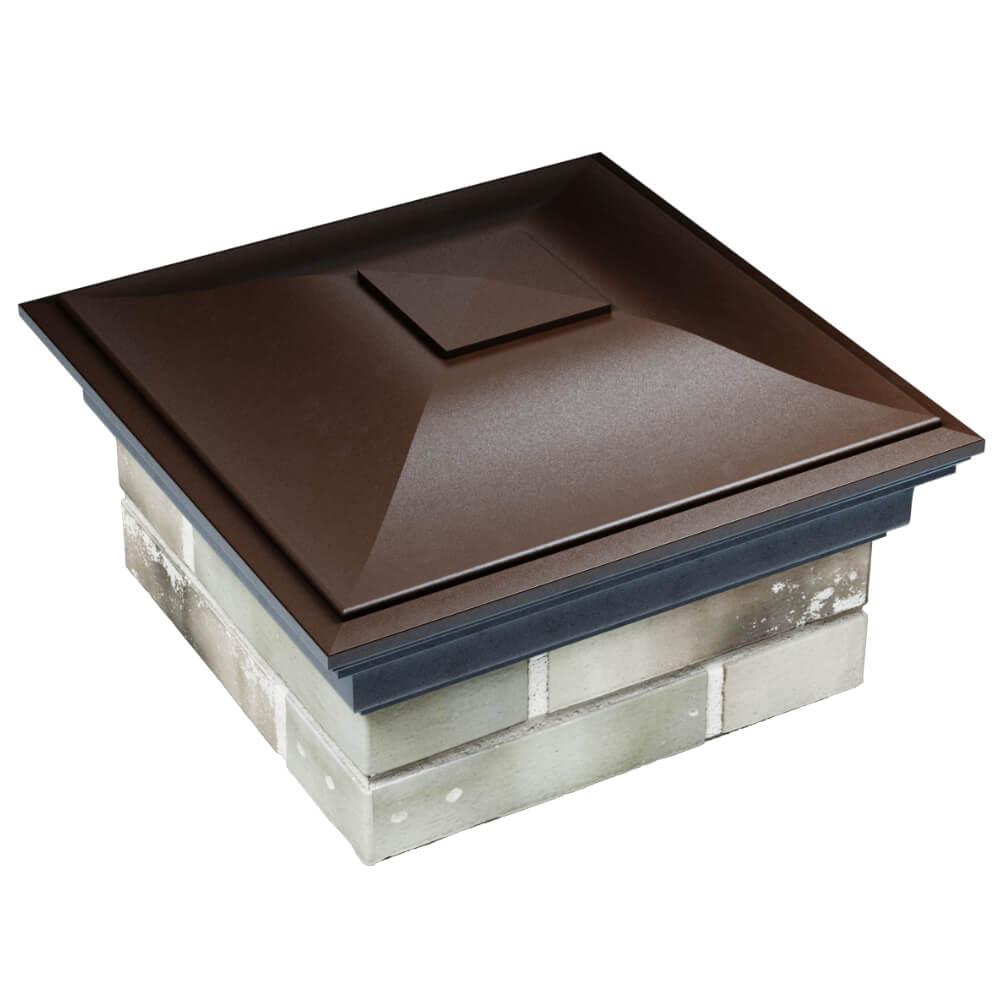 Колпак Zking Монблан Коричневый на столб 1.5х1.5 кирпича (385х385мм) в Благовещенске фото