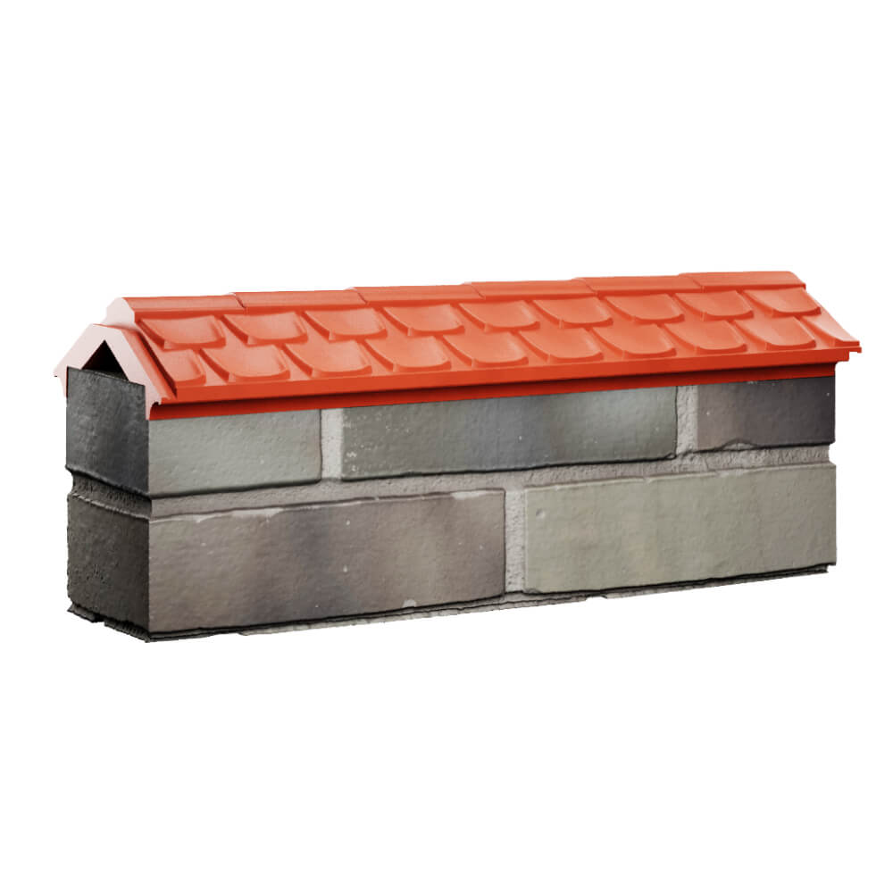 Парапет Zking Эльбрус Красный с посадкой на 0.5 кирпича (130мм) Благовещенск фото