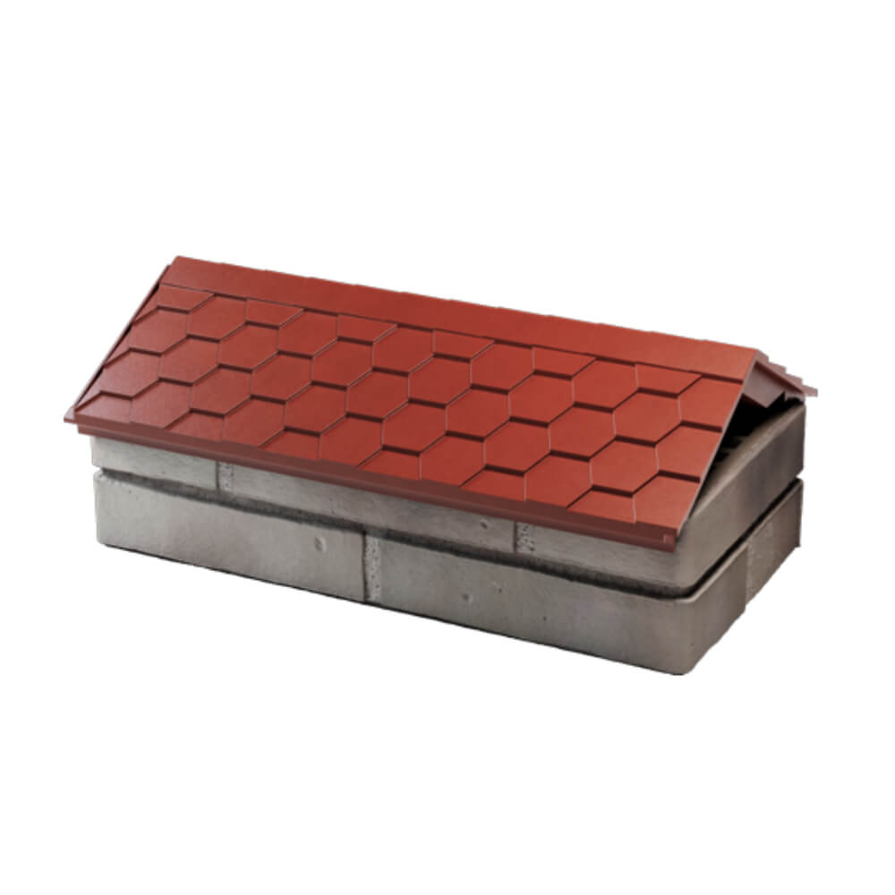 Парапет Zking Эверест Красный с посадкой на 1 кирпич (200/225/255мм) в Благовещенске фото