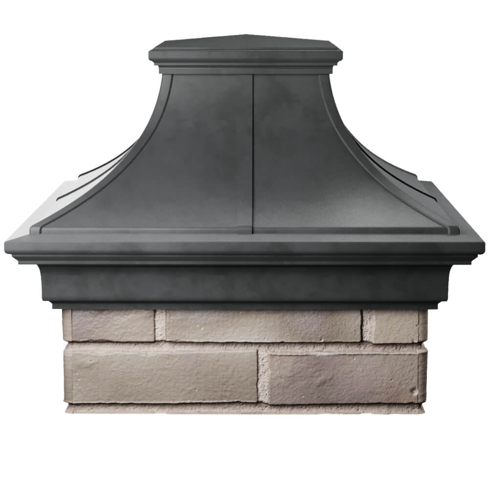 Колпак Zking Монблан Премиум Серый на столб 1.5х1.5 кирпича (385х385мм) Благовещенск фото