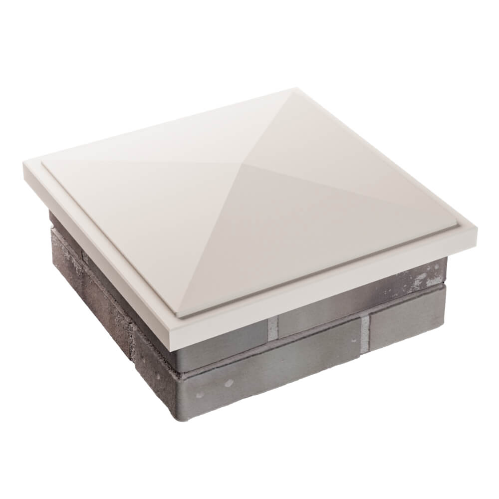 Колпак Zking БонаМоно Бежевый на столб 1.5х1.5 кирпича (385х385, 400х400мм) в Благовещенске фото