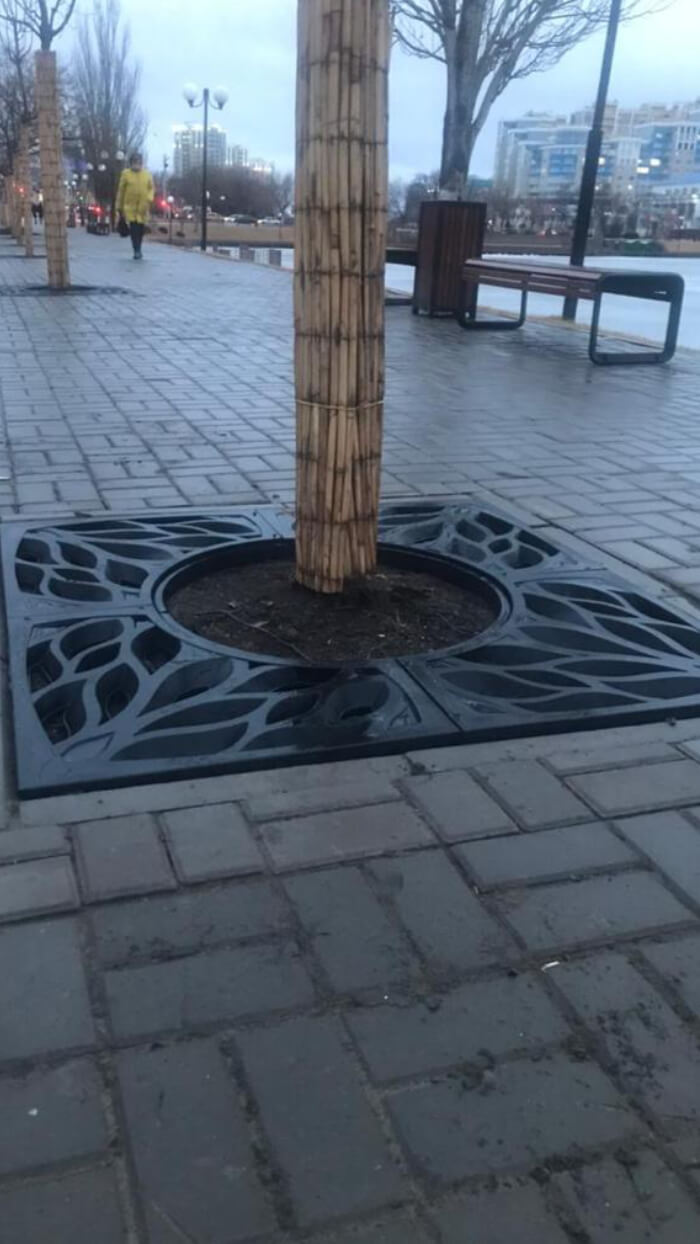 Приствольная решетка для дерева ZKING CRUST 1.2х1.2м Черная в Благовещенске фото