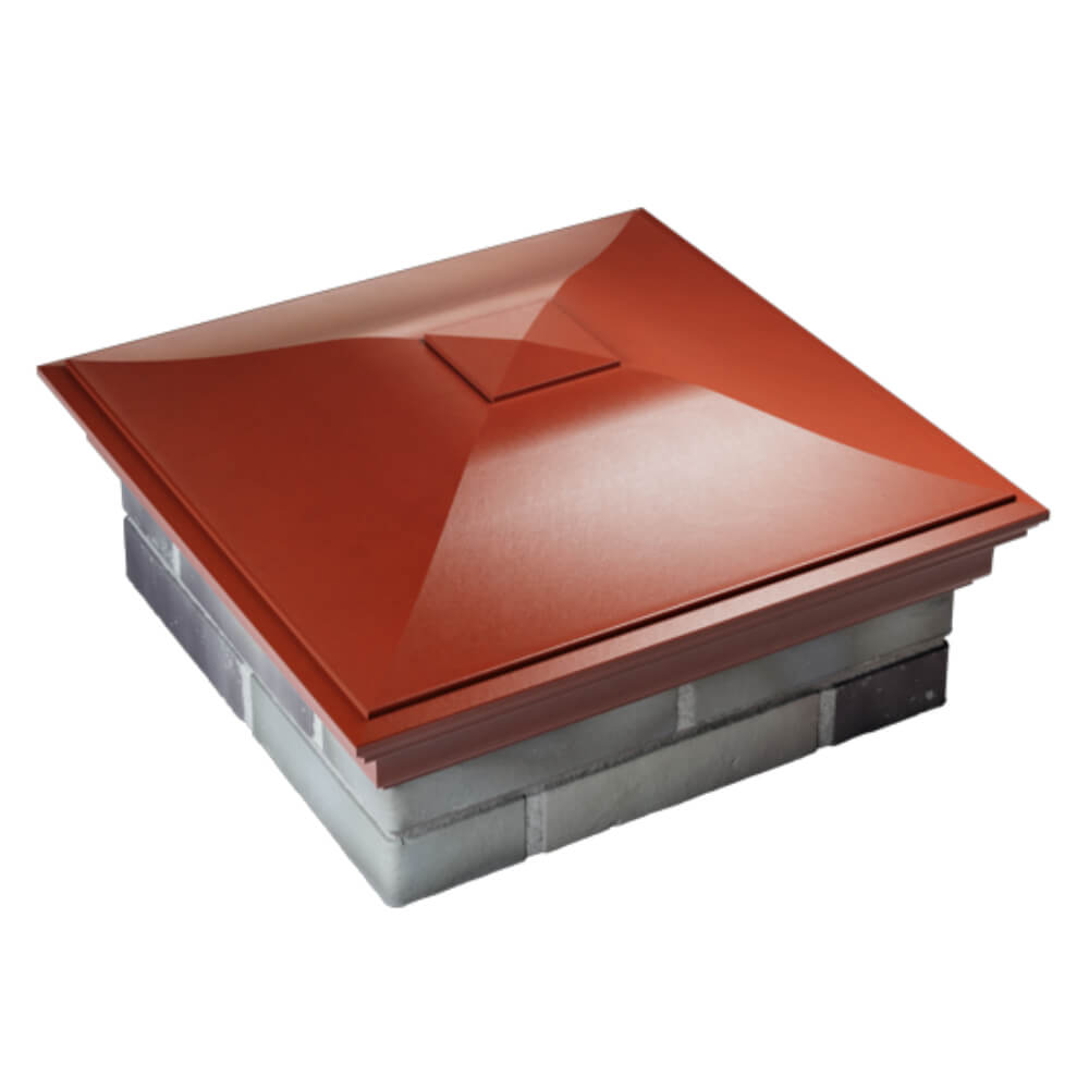 Колпак Zking Монблан Красный на столб 2х2 кирпича (515х515мм) Благовещенск фото