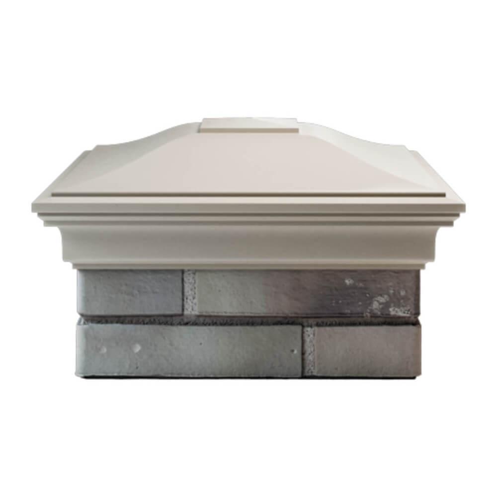 Колпак Zking Монблан Бежевый на столб 1.5х1.5 еврокирпича 0.7НФ (355х355мм) Благовещенск фото