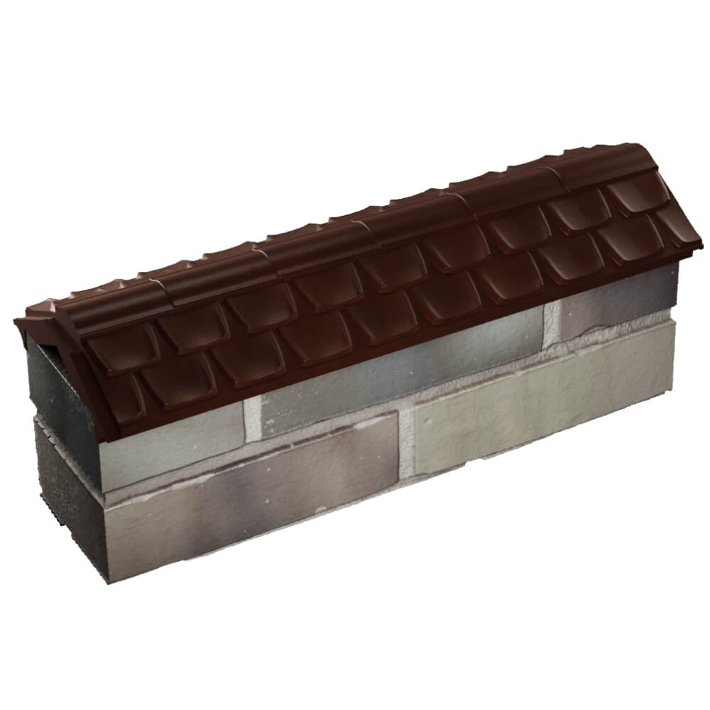 Парапет Zking Эльбрус Коричневый с посадкой на 0.5 кирпича (130мм) в Благовещенске фото