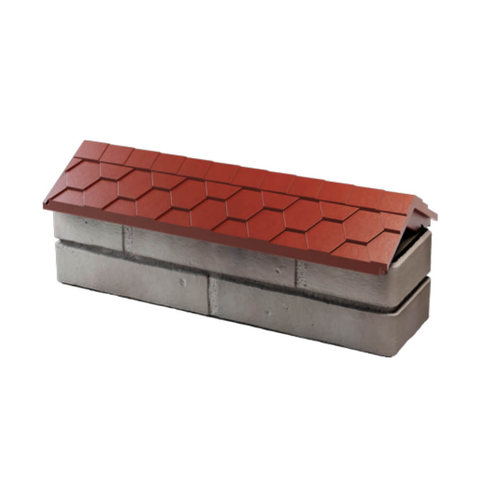 Парапет Zking Эверест Красный с посадкой на 0.5 кирпича (130мм) в Благовещенске фото