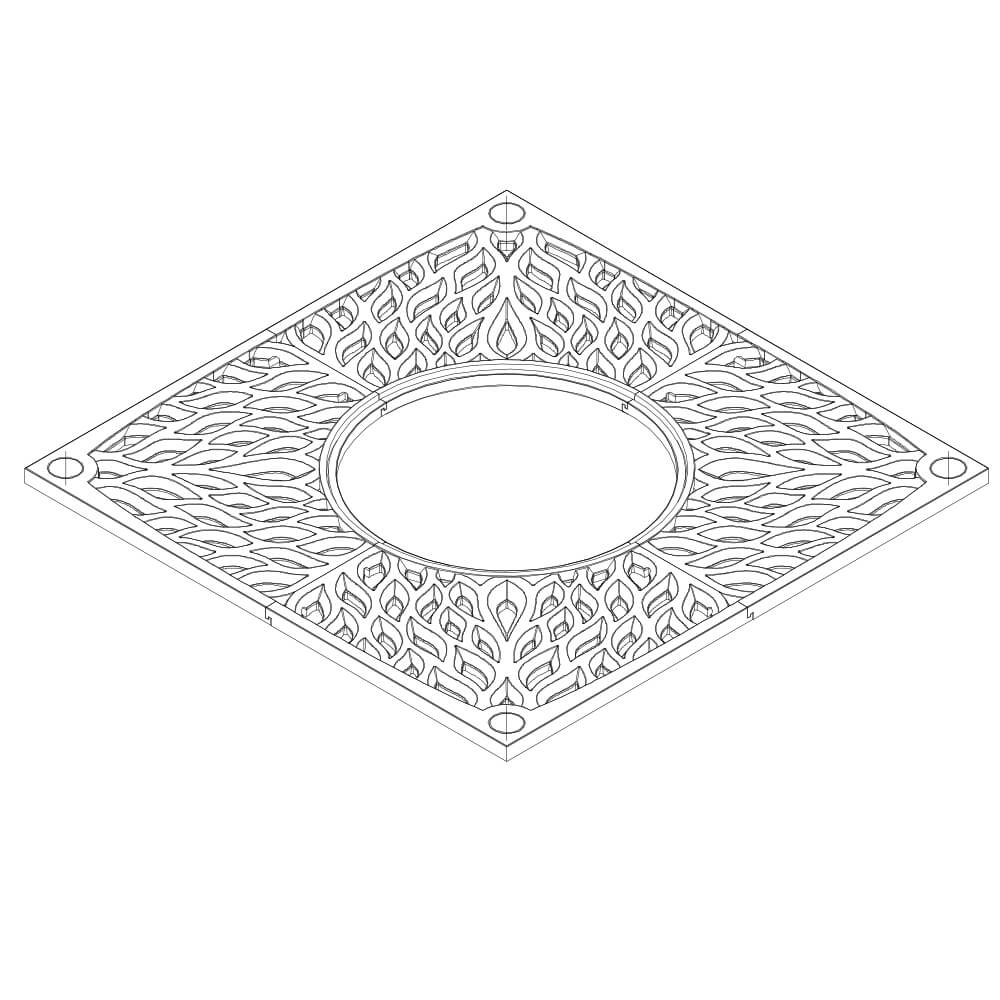 Приствольная решетка для дерева ZKING CRUST 2х2м Черная в Благовещенске фото