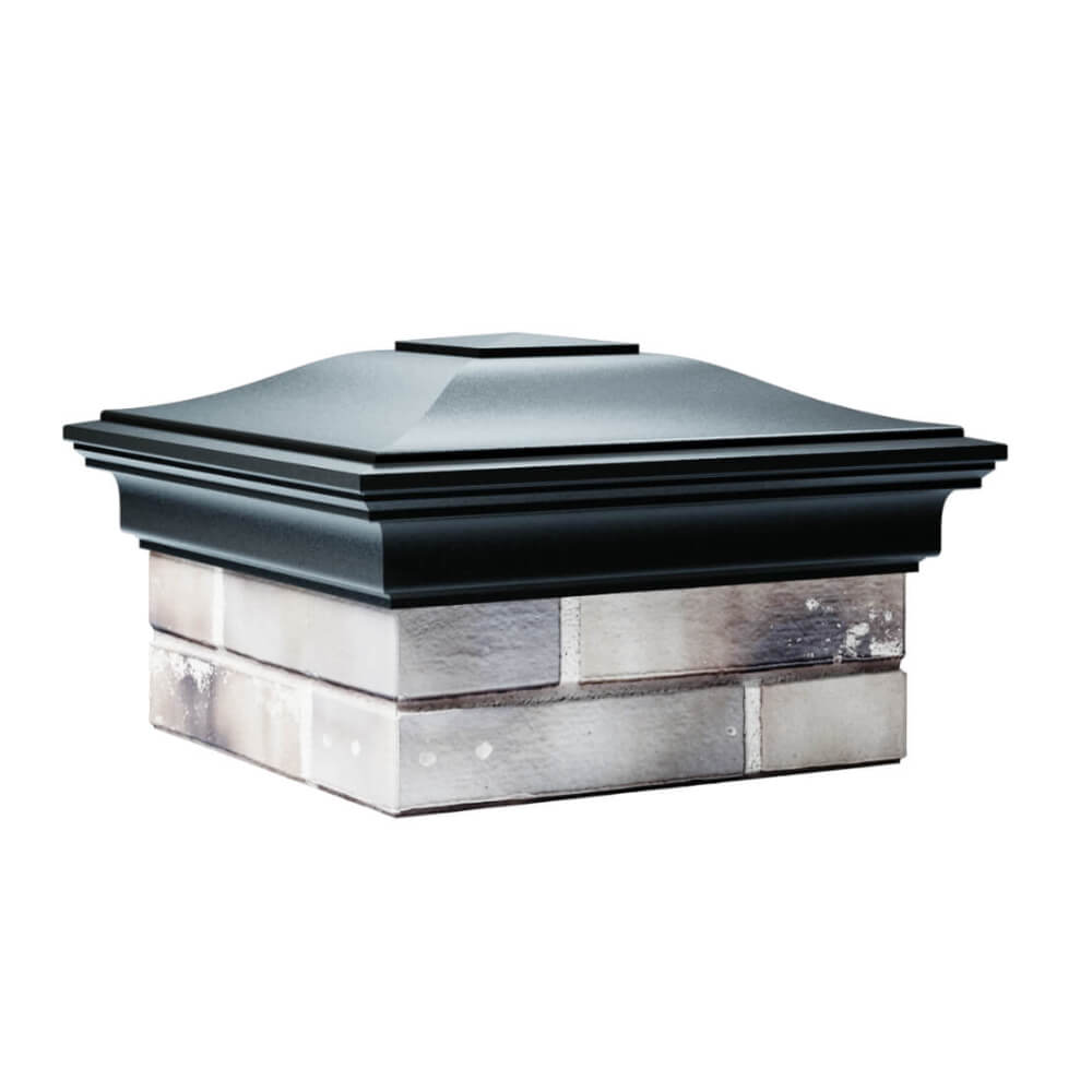 Колпак Zking Монблан Черный на столб 1.5х1.5 еврокирпича 0.7НФ (355х355мм) в Благовещенске фото