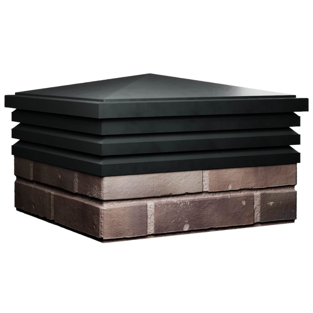 Колпак Zking Бона ХайТек Черный на столб 2х2 кирпича (513х513мм) в Благовещенске фото