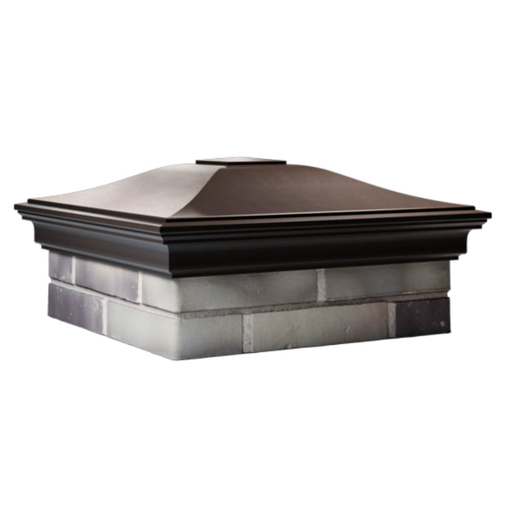 Колпак Zking Монблан Коричневый на столб 2х2 кирпича (515х515мм) в Благовещенске фото