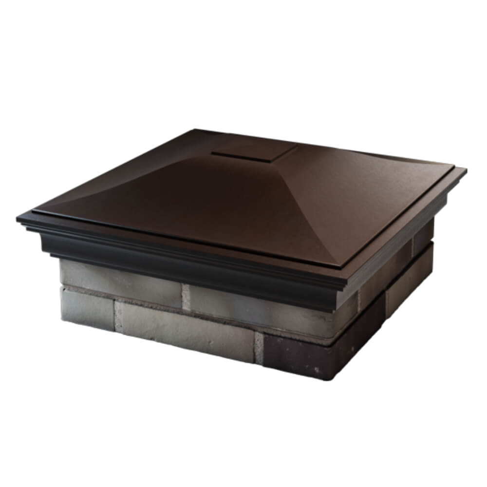Колпак Zking Монблан Коричневый на столб 2х2 кирпича (515х515мм) в Благовещенске фото