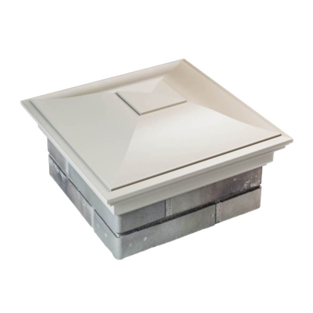 Колпак Zking Монблан Бежевый на столб 1.5х1.5 еврокирпича 0.7НФ (355х355мм) в Благовещенске фото