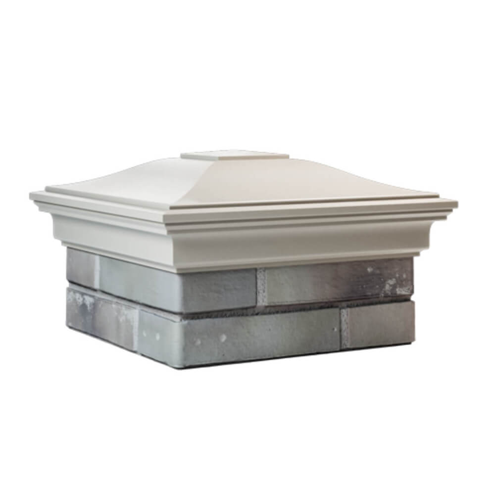 Колпак Zking Монблан Бежевый на столб 1.5х1.5 еврокирпича 0.7НФ (355х355мм) в Благовещенске фото