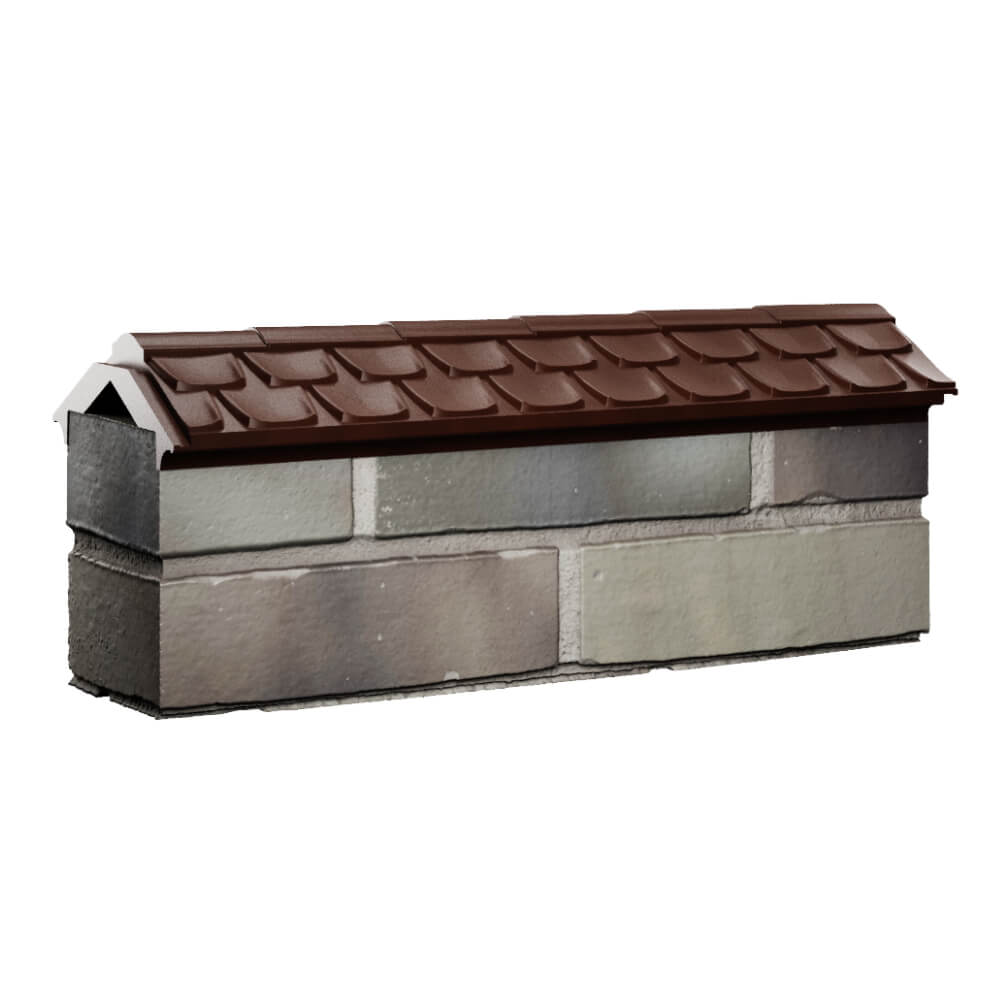 Парапет Zking Эльбрус Коричневый с посадкой на 0.5 кирпича (130мм) Благовещенск фото