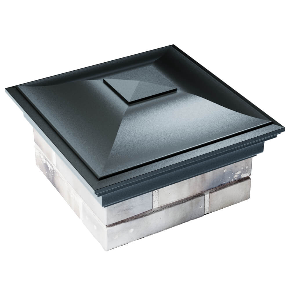 Колпак Zking Монблан Черный на столб 1.5х1.5 кирпича (385х385мм) в Благовещенске фото