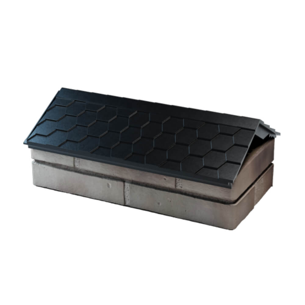 Парапет Zking Эверест Черный с посадкой на 1 кирпич (200/225/255мм) в Благовещенске фото