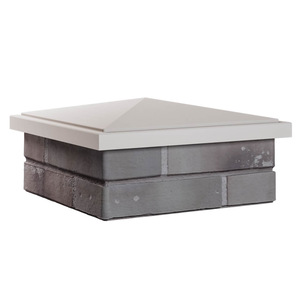 Колпак Zking БонаМоно Бежевый на столб 1.5х1.5 кирпича (385х385, 400х400мм) в Благовещенске фото