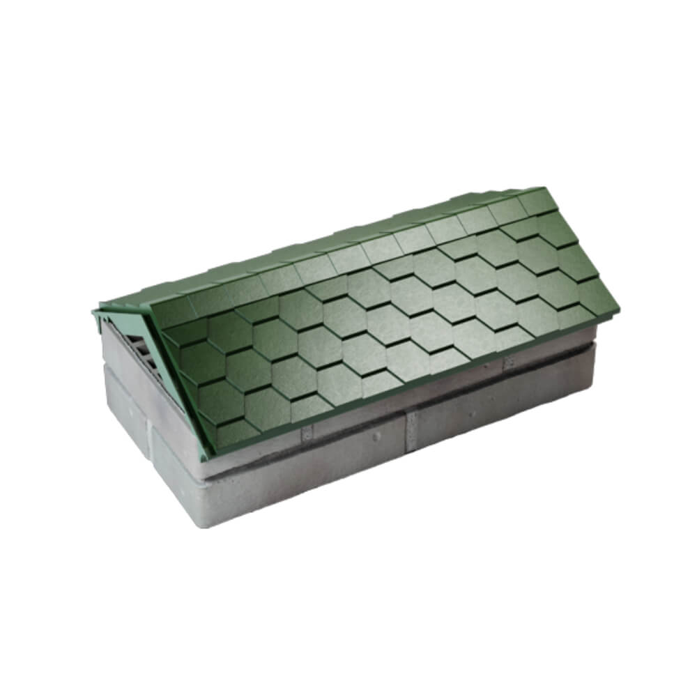 Парапет Zking Эверест Зеленый с посадкой на 1 кирпич (200/225/255мм) в Благовещенске фото