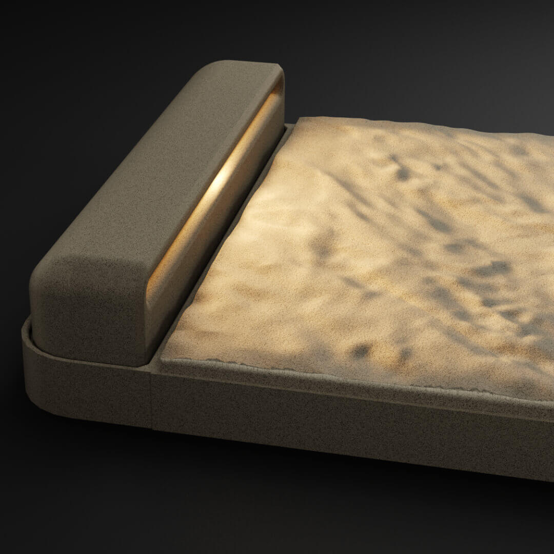 LED Светильник для шаговой плиты STONE Светлая Галька 330х75х98мм Благовещенск фото