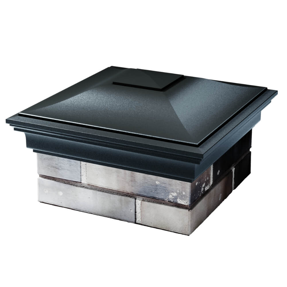 Колпак Zking Монблан Черный на столб 1.5х1.5 кирпича (385х385мм) в Благовещенске фото