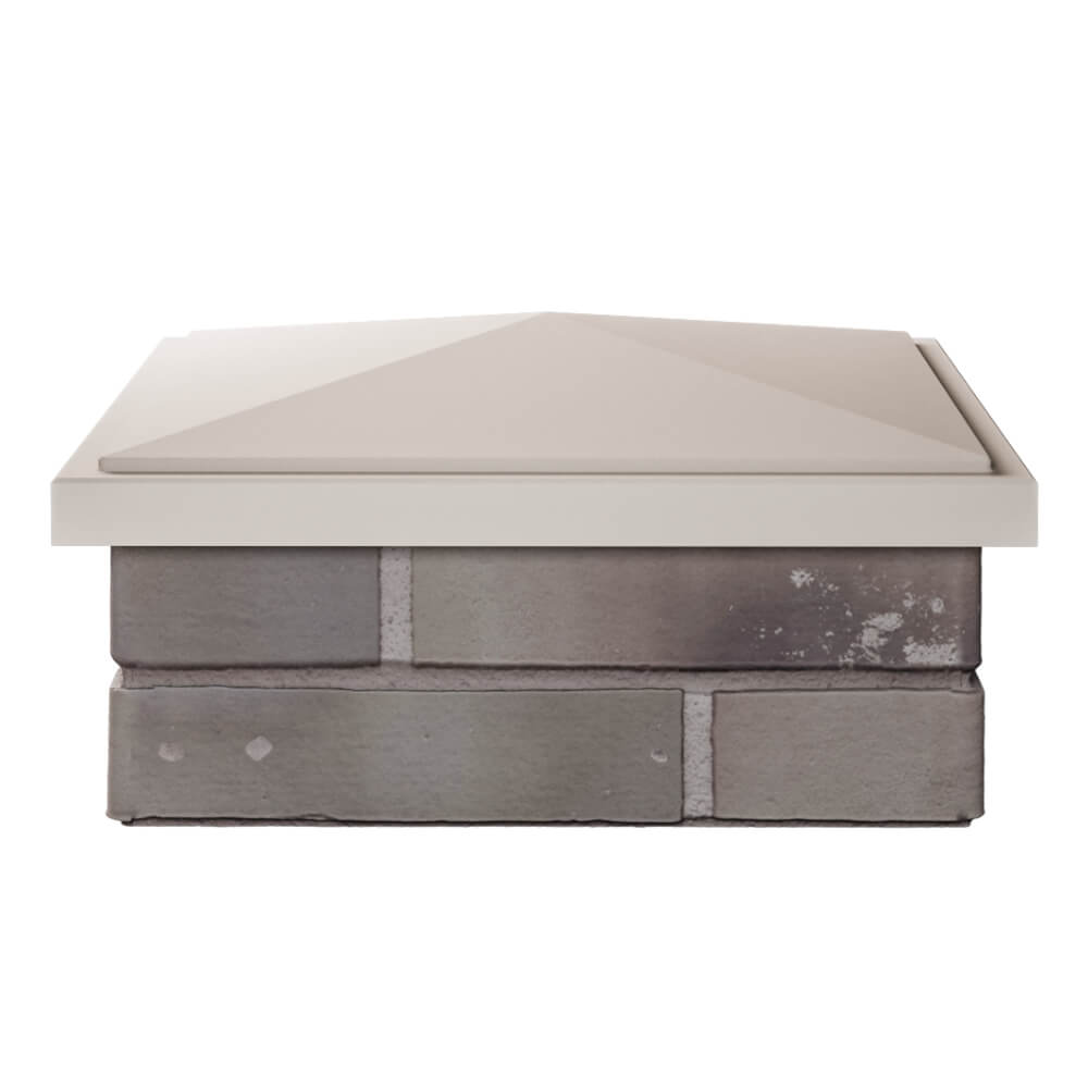 Колпак Zking БонаМоно Бежевый на столб 1.5х1.5 кирпича (385х385, 400х400мм) Благовещенск фото