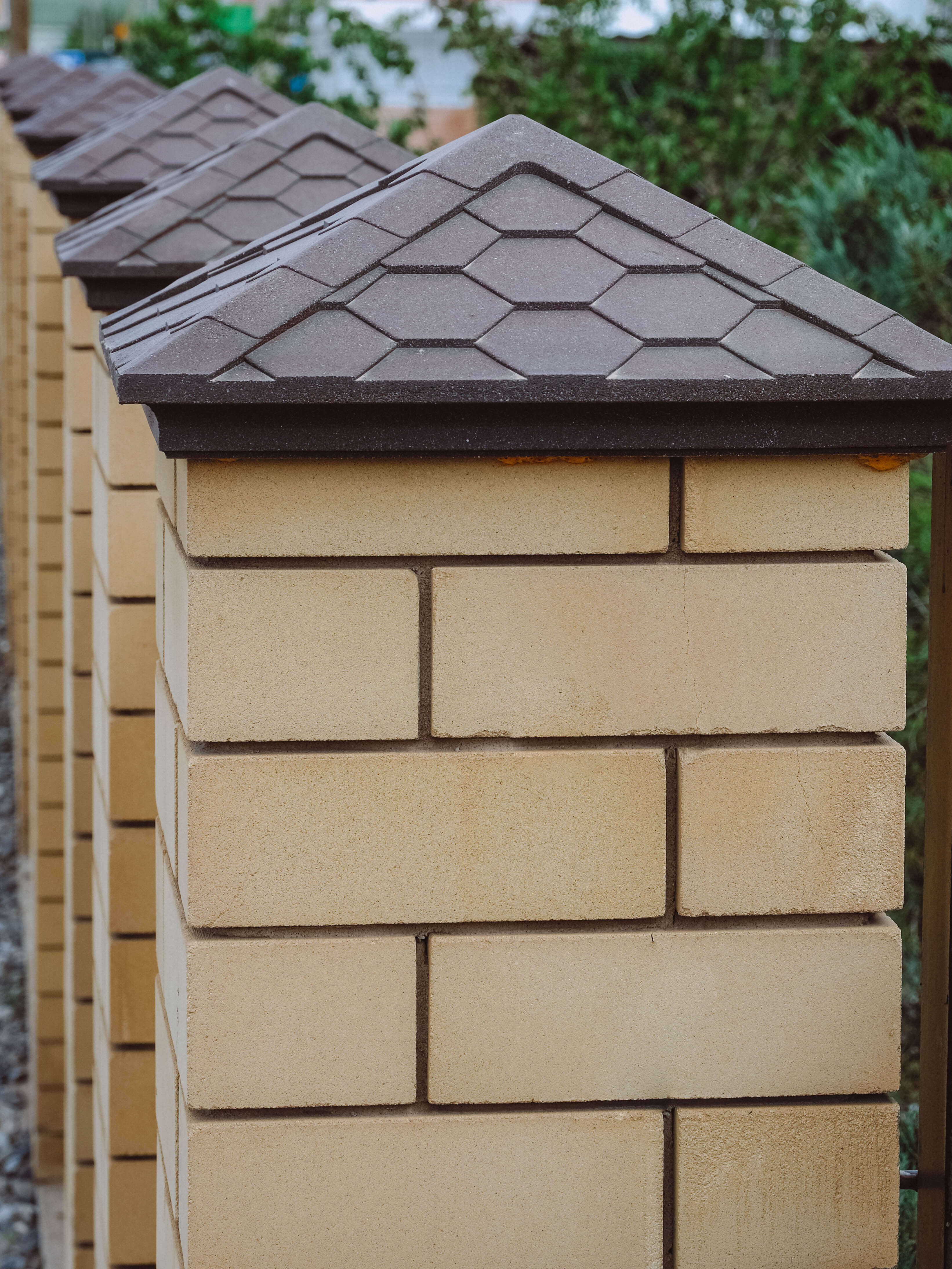 Колпак Zking Эверест Коричневый на столб 1.5х1.5 кирпича (390х390мм) в Благовещенске фото