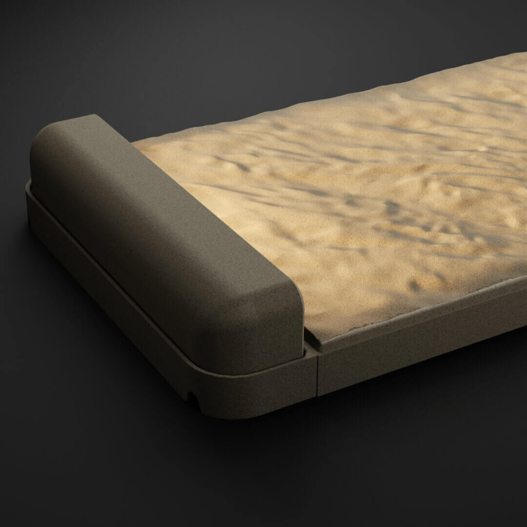 LED Светильник для шаговой плиты STONE Светлая Галька 330х75х98мм в Благовещенске фото