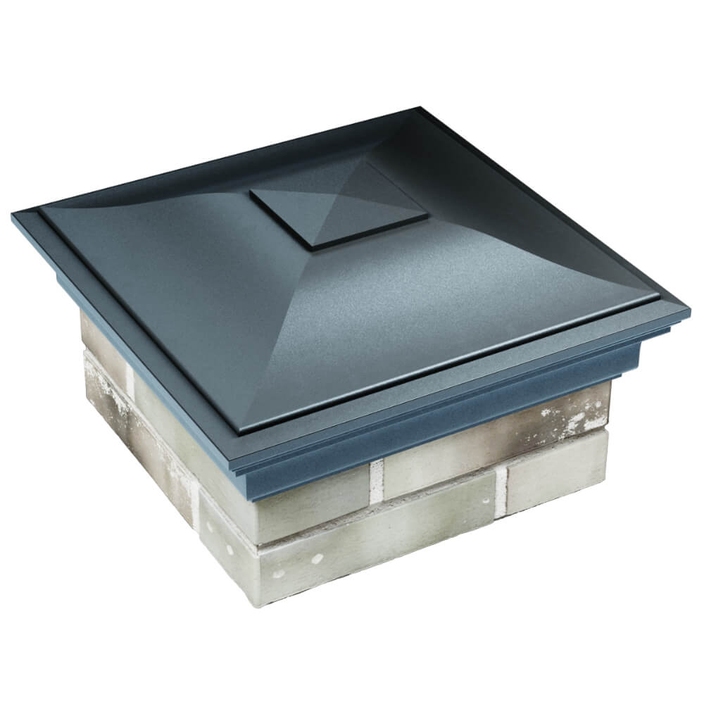 Колпак Zking Монблан Серый на столб 1.5х1.5 кирпича (385х385мм) в Благовещенске фото