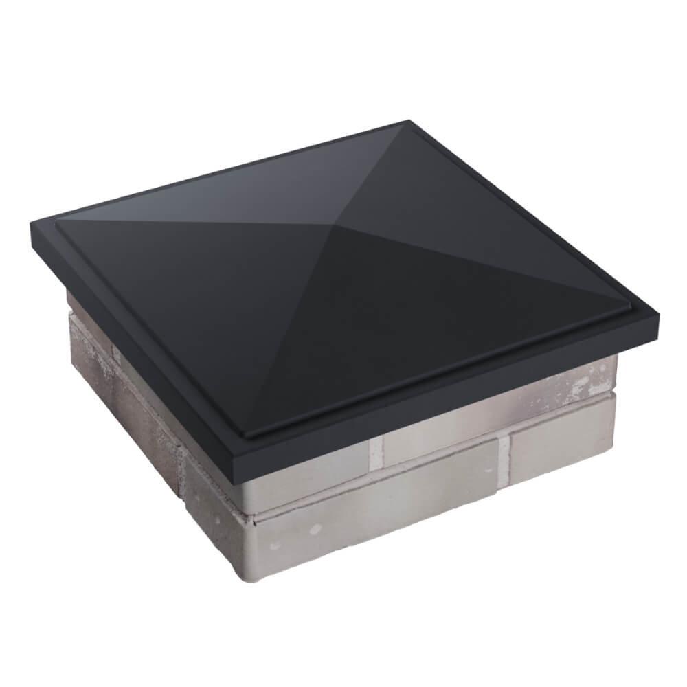 Колпак Zking БонаМоно Серый на столб 1.5х1.5 кирпича (385х385, 400х400мм) в Благовещенске фото