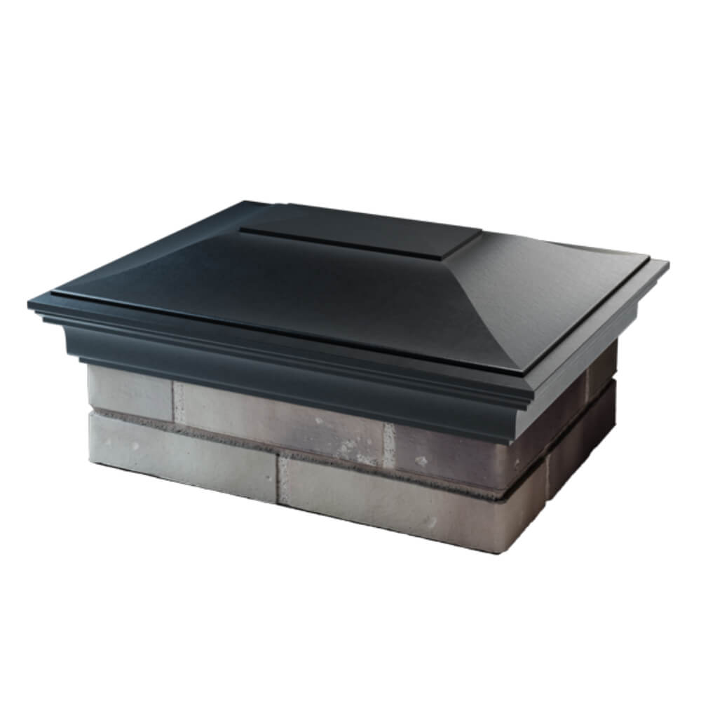 Колпак Zking Монблан Черный на столб 2х1.5 кирпича (515х385мм) в Благовещенске фото