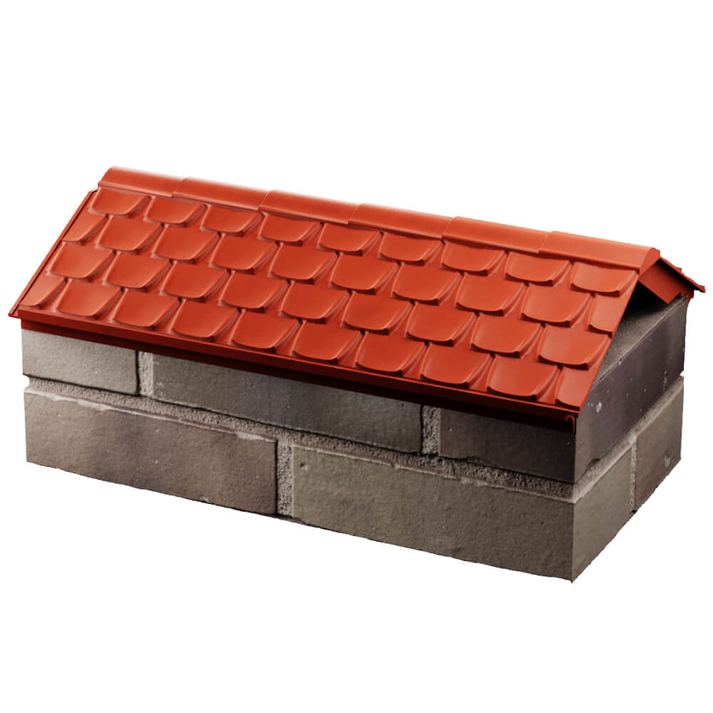 Парапет Zking Эльбрус Красный с посадкой на 1 кирпич (255мм) в Благовещенске фото