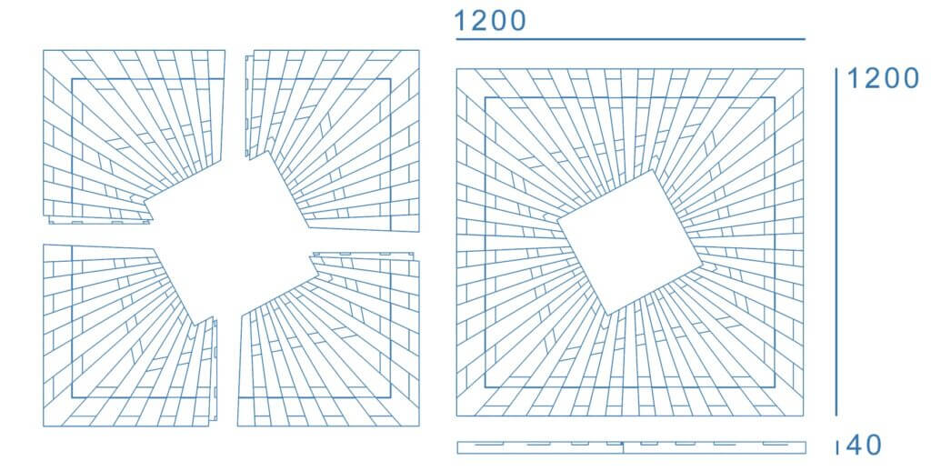 Приствольная решетка для дерева ZKING ATMOSPHERE 1.2х1.2м Серая в Благовещенске фото