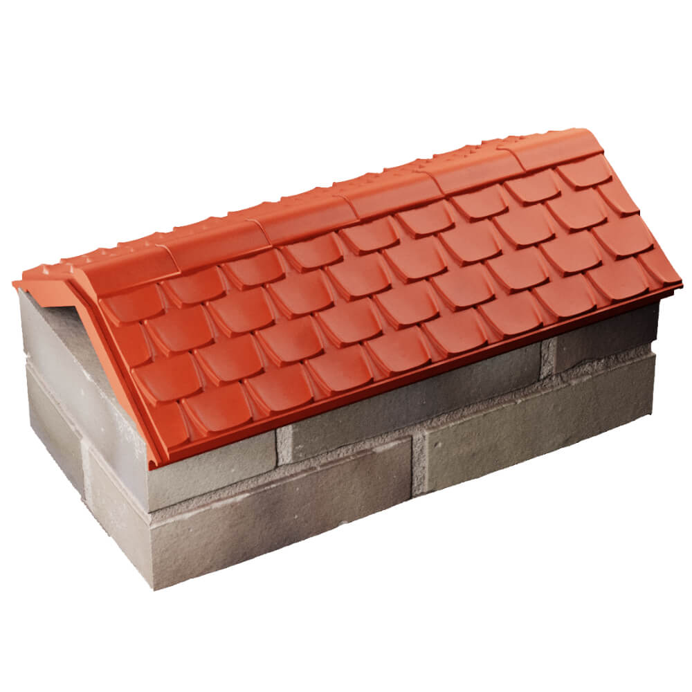 Парапет Zking Эльбрус Красный с посадкой на 1 кирпич (255мм) в Благовещенске фото