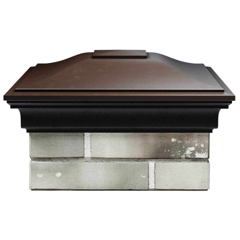 Колпак Zking Монблан Коричневый на столб 1.5х1.5 кирпича (385х385мм) Благовещенск фото