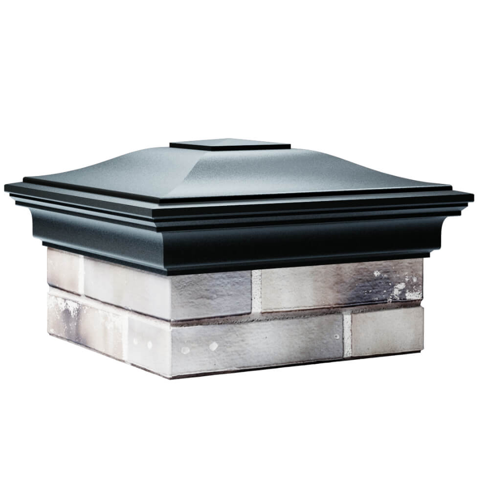 Колпак Zking Монблан Черный на столб 1.5х1.5 кирпича (385х385мм) в Благовещенске фото