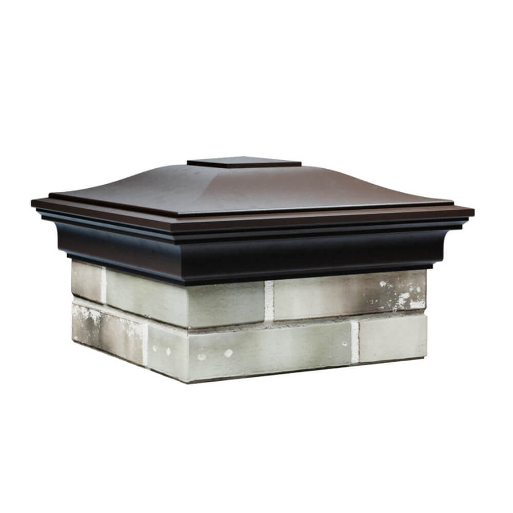 Колпак Zking Монблан Коричневый на столб 1.5х1.5 еврокирпича 0.7НФ (355х355мм) в Благовещенске фото