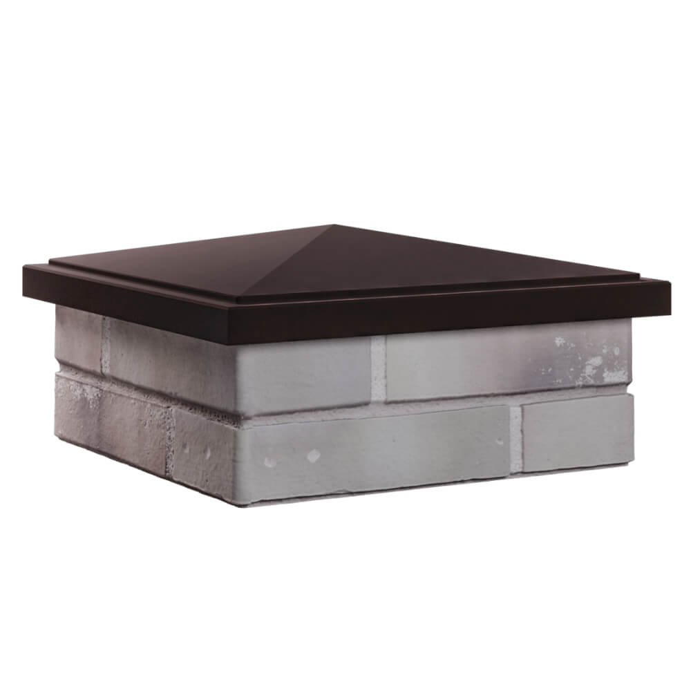 Колпак Zking БонаМоно Коричневый на столб 1.5х1.5 кирпича (385х385, 400х400мм) в Благовещенске фото