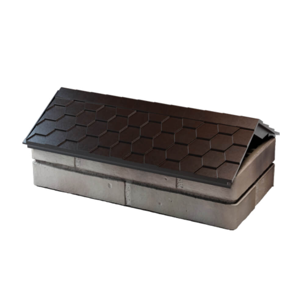 Парапет Zking Эверест Коричневый с посадкой на 1 кирпич (200/225/255мм) в Благовещенске фото