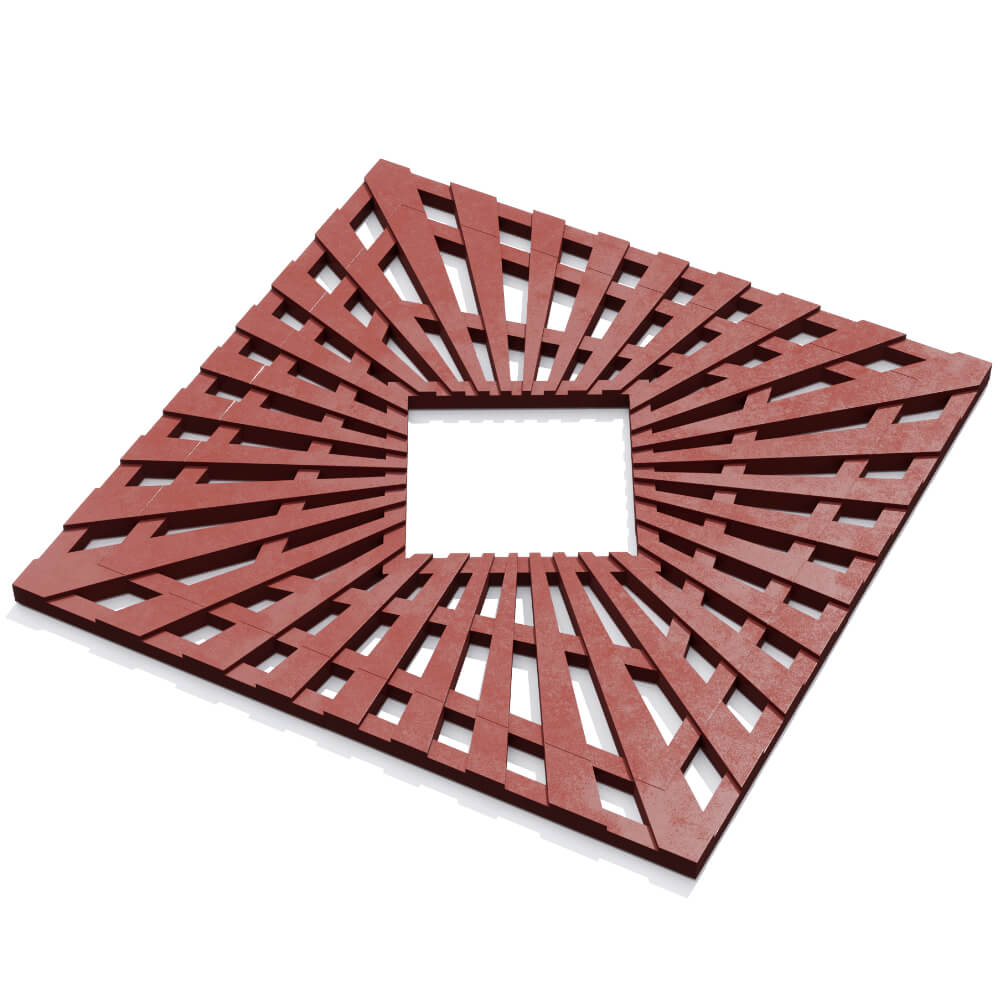 Приствольная решетка для дерева ZKING ATMOSPHERE 1.2х1.2м Красная в Благовещенске фото